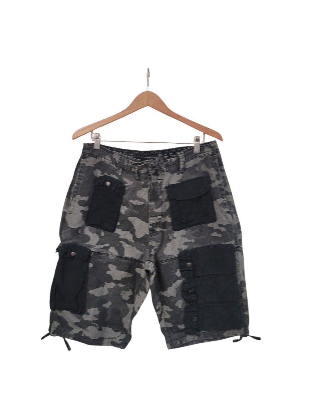 Vintage Y2k Sean John Camo Shorts Men's 34 Linen Blend Hip Hop Baggy